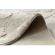 FLUX 461.60.AE990 wool carpet OSTA - Abstraction, structural, loft cream / blue
