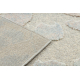 FLUX 461.60.AE990 wool carpet OSTA - Abstraction, structural, loft cream / blue