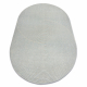 FLUX Oval 461.67.AE500 Wollteppich OSTA - Geometrisch, Strukturell, Loft blau / creme