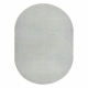 FLUX oval 461.67.AE500 wool carpet OSTA - Geometric, structural, loft blue / cream