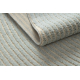 FLUX Oval 461.67.AE500 Wollteppich OSTA - Geometrisch, Strukturell, Loft blau / creme