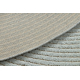 FLUX oval 461.67.AE500 wool carpet OSTA - Geometric, structural, loft blue / cream