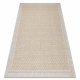 Teppich ORIGI 3739 creme / beige - Rahmen, Fischgrät flachgewebte SISAL schnur