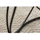 Teppich ORIGI 3739 creme / beige - Rahmen, Fischgrät flachgewebte SISAL schnur