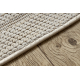 Teppich ORIGI 3739 creme / beige - Rahmen, Fischgrät flachgewebte SISAL schnur