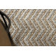 Teppich ORIGI 3739 creme / beige - Rahmen, Fischgrät flachgewebte SISAL schnur