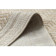 Teppich ORIGI 3739 creme / beige - Rahmen, Fischgrät flachgewebte SISAL schnur