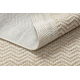 Teppich ORIGI 3739 creme / beige - Rahmen, Fischgrät flachgewebte SISAL schnur