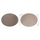Teppich rund SEDUCTION Taupe 49, weich, langlebig, Schlafzimmer, Hotel