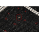 CARPET SIZAL FLOORLUX 20605 black / silver TRIANGLES, GEOMETRIC - SECOND-RATE PRODUCT