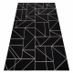 TEPPICH SIZAL FLOORLUX 20605 schwarz / silber DREIECKE, GEOMETRISCH - ZWEITKLASSIGES PRODUKT