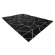 TEPPICH SIZAL FLOORLUX 20605 schwarz / silber DREIECKE, GEOMETRISCH - ZWEITKLASSIGES PRODUKT