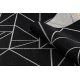 TEPPICH SIZAL FLOORLUX 20605 schwarz / silber DREIECKE, GEOMETRISCH - ZWEITKLASSIGES PRODUKT