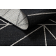 TEPPICH SIZAL FLOORLUX 20605 schwarz / silber DREIECKE, GEOMETRISCH - ZWEITKLASSIGES PRODUKT