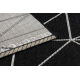 TEPPICH SIZAL FLOORLUX 20605 schwarz / silber DREIECKE, GEOMETRISCH - ZWEITKLASSIGES PRODUKT