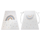 Carpet BONO 724 RAINBOW HEART cream / light grey - SECOND-RATE PRODUCT