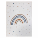 Carpet BONO 724 RAINBOW HEART cream / light grey - SECOND-RATE PRODUCT
