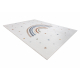 Carpet BONO 724 RAINBOW HEART cream / light grey - SECOND-RATE PRODUCT