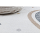 Carpet BONO 724 RAINBOW HEART cream / light grey - SECOND-RATE PRODUCT