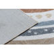 Carpet BONO 724 RAINBOW HEART cream / light grey - SECOND-RATE PRODUCT