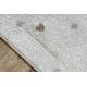 Carpet BONO 724 RAINBOW HEART cream / light grey - SECOND-RATE PRODUCT
