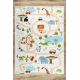 Alfombra lavable BAMBINO 1165 Zoo para niños antideslizante beige - PRODUCTO DE SEGUNDA CLASE