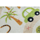 Alfombra lavable BAMBINO 1165 Zoo para niños antideslizante beige - PRODUCTO DE SEGUNDA CLASE