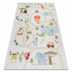 Alfombra lavable BAMBINO 1165 Zoo para niños antideslizante beige - PRODUCTO DE SEGUNDA CLASE