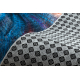 Läufer Antirutsch LOTUS COLOR 36500 Abstraktion blau / rot ZUM WASCHEN 80cm