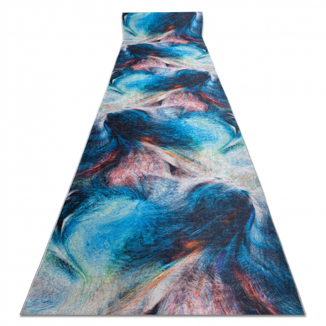 Runner anti-slip LOTUS COLOR 36500 Abstraction blue / red WASHABLE 100cm