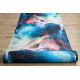 Runner anti-slip LOTUS COLOR 36500 Abstraction blue / red WASHABLE 100cm