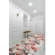 TAPIS DE COULOIR antidérapant LOTUS BOUQUET 52900 Fleurs beige / rose lavable 120cm