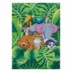 BAMBINO 2651 washing carpet Animals, jungle for children anti-slip - green / brown 