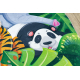 BAMBINO 2651 washing carpet Animals, jungle for children anti-slip - green / brown 