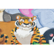 Tapis lavable BAMBINO 2651 Animaux, Jungle pour les enfants antidérapant - vert / marron