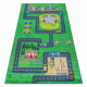 BAMBINO 2660 washing carpet City, streets for children anti-slip - green / grey 