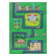 Tappeto lavabile BAMBINO 2660 Città, strade per bambini antiscivolo - verde / grigio