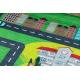 BAMBINO 2660 Waschteppich Stadt, Straßen für Kinder Anti-Rutsch - grün / grau 