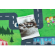 BAMBINO 2660 mycí kobereček Město, ulice pro děti protiskluz - zelená / šedá
