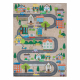 BAMBINO 34600 washing carpet City, streets for children anti-slip - beige / grey 
