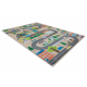 BAMBINO 34600 washing carpet City, streets for children anti-slip - beige / grey 