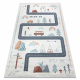 BAMBINO 46980 pralna preproga Gozd, ulice za otroke protizdrsna - belo / zelena