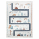 BAMBINO 46980 pralna preproga Gozd, ulice za otroke protizdrsna - belo / zelena