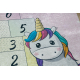 BAMBINO 54060 washing carpet Unicorn, hopscotch for children anti-slip - pink / yellow