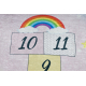 BAMBINO 54060 washing carpet Unicorn, hopscotch for children anti-slip - pink / yellow