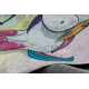 BAMBINO 54060 washing carpet Unicorn, hopscotch for children anti-slip - pink / yellow