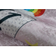 BAMBINO 54060 plovimo kilimas klasė, vaivorykštė vaikams neslystantis - rožinis / geltona