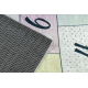 Tapis lavable BAMBINO 54060 Licorne, nombres pour les enfants antidérapant - rose / jaune