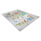 Tapis lavable BAMBINO 50230 Zoo, rues pour les enfants antidérapant - beige / vert