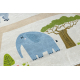 BAMBINO 50230 tapijt wasbaar Dierentuin, dieren voor kinderen antislip - beige / groen 